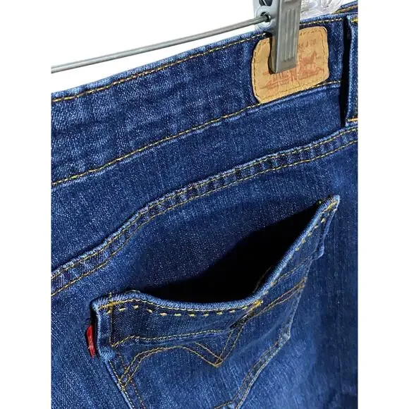 Levis Bootcut 590 Jeans Women 24S Flap Pockets Classic Western 25x28.5 Dark Wash - Picture 4 of 8